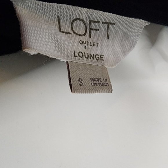 ANN TAYLOR LOFT Outlet Lounge Solid All Black 3/4 Sleeve Dress Womens S Small - Picture 5 of 6